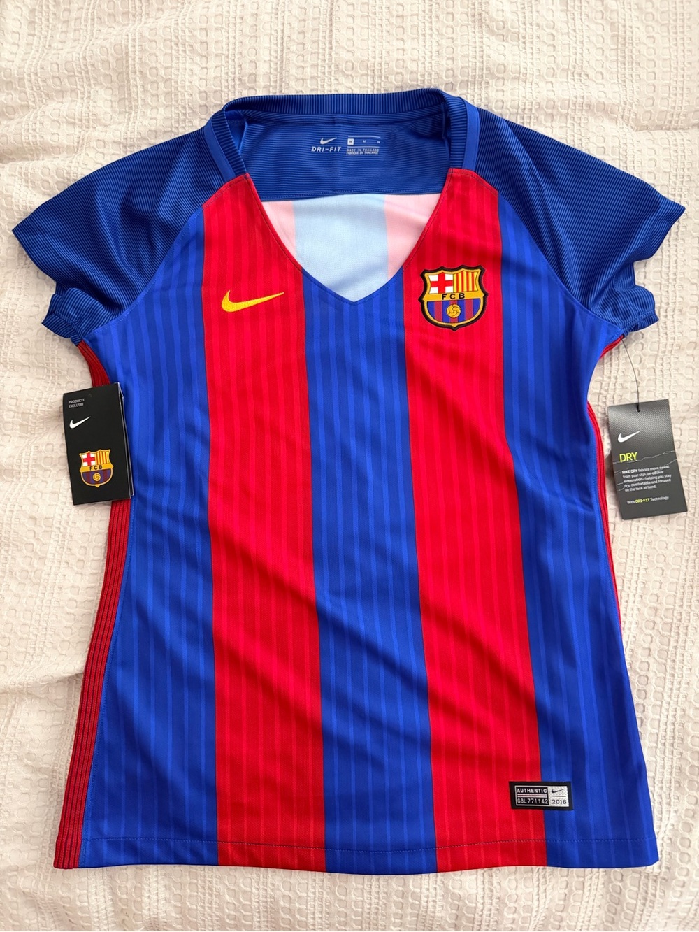 Nike FC Barcelona Women's Jersey 2016- Blue, Red & Yellow Accents